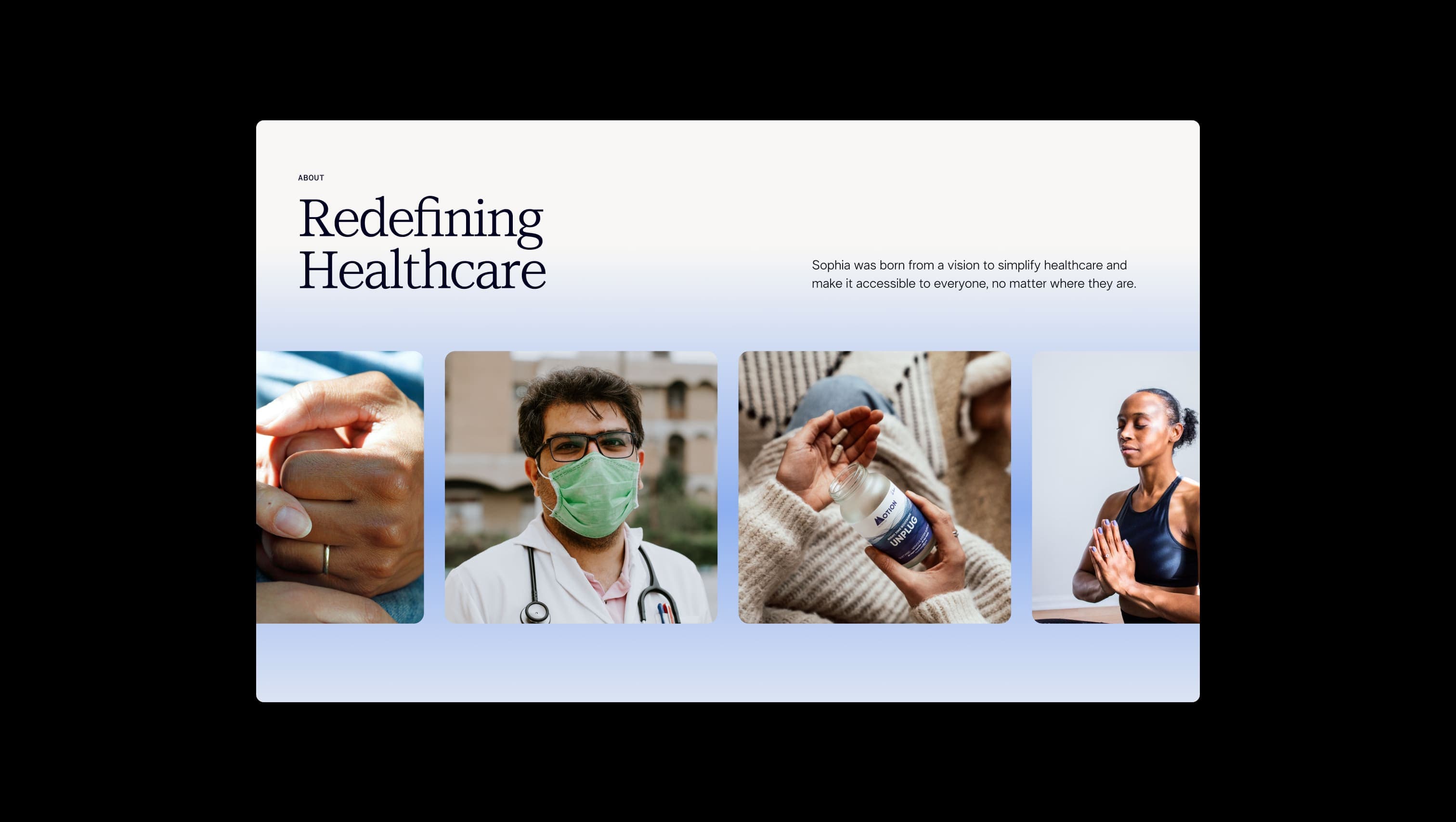Healthcare Hero with Image Marquee